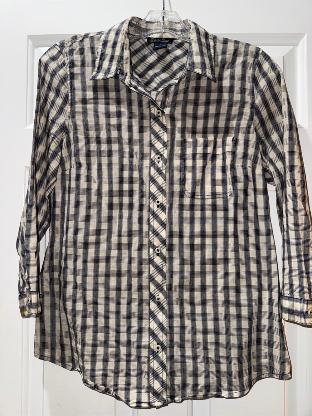 Lucky Brand Black & Cream Plaid Button-Down Shirt